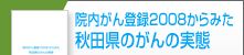 院内がん登録2008からみた秋田県のがんの実態