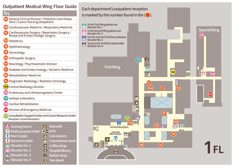 Outpatient Medical Wing Map1F